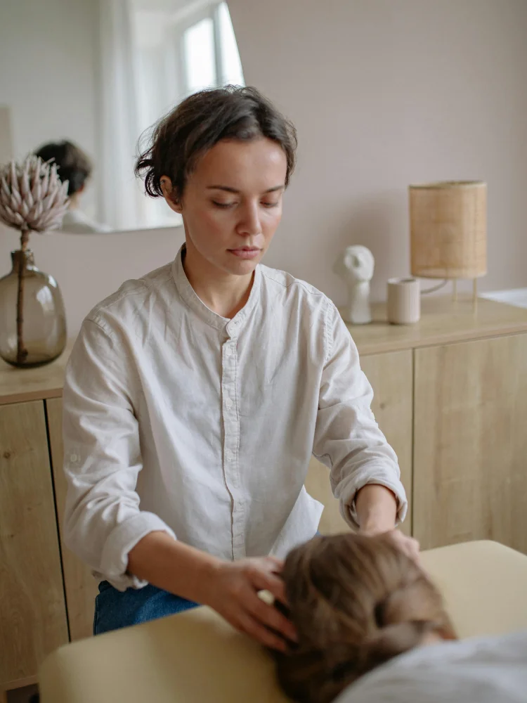 A practitioner providing gentle care